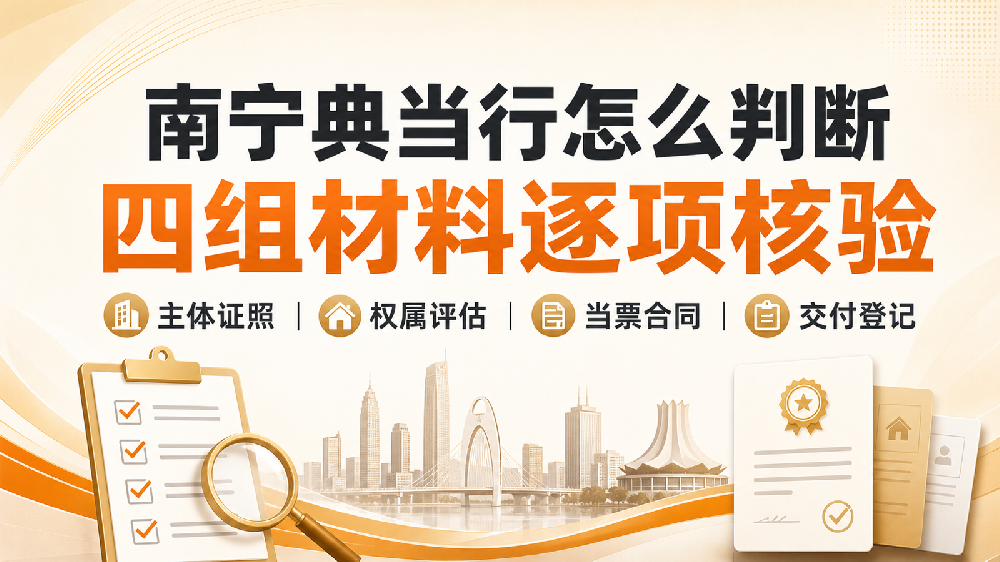 南宁典当行哪家靠谱？普通人可用四组材料逐项核验